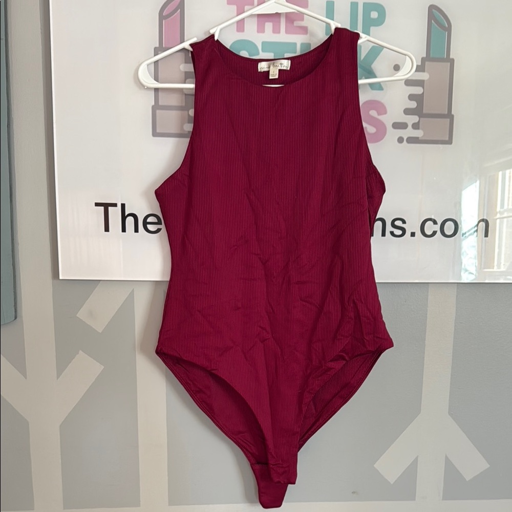 Nine Britton Burgundy Bodysuit